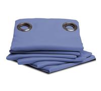 Moondream ThermActiv® Rideau Thermique Hiver+Été 2en1 | Isolant Anti-Chaleur et Anti-Froid | Occultant | Technologie Brevetée | Fabrication UE | Oeillets | Bleu MC666 | 140L x 260H cm