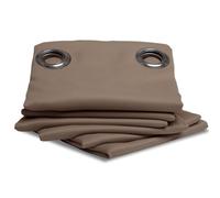Moondream ThermActiv® Rideau Thermique Hiver+Été 2en1 | Isolant Anti-Chaleur et Anti-Froid | Occultant | Technologie Brevetée | Fabrication UE | Oeillets | Beige MC8220 | 140L x 260H cm