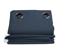 Moondream ThermActiv® Rideau Thermique Hiver+Été 2en1 | Isolant Anti-Chaleur et Anti-Froid | Occultant | Technologie Brevetée | Fabrication UE | Oeillets | Bleu MC458 | 140L x 260H cm