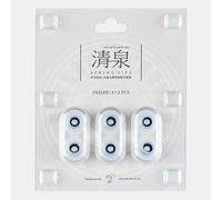 MOONDROP Bouchons d'oreille en silicone pour diamètre de buse de 4,8 mm à 6,4 mm, guide d'onde acoustique + double structure de support embouts en silicone pour écouteurs 3 paires (paire L-3)