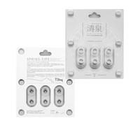 MOONDROP Embouts à ressort en silicone pour buse de diamètre de 4,8 à 6,4 mm, guide d'ondes acoustiques, double structure de support, embouts en silicone pour écouteurs (M-3 paires)