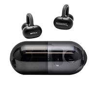 Moondrop Pill Écouteurs Intra-Auriculaires Bluetooth 6.0 OWS à Suspendre IPX4 avec Clip d'oreille Ouvert sans Fil AI ENC MD-0WS-003 (Noir)
