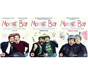 Moone Boy 1-3 Complete Series 1, 2, 3 DVD Collection + Extras: Out Takes, Deleted/extended scenes, Moone sketches, Official trailer, special glimpse behind the scenes. Photo Gallery, Behind The Moone - Making of Documentary