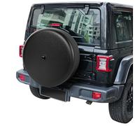 Moonet Housse de pneu avec trou pour caméra, pour Jeep Wrangler JL avec caméra de recul, sport et Sahara (2018-2021), compatible avec 245/75R17, 255/75R17, 255/70R18