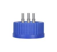 Moonetto Bouchon de sécurité en acier inoxydable bleu GL80 avec trous, bouchon de livraison de solvant VapLock