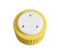 Moonetto Lot de 4 bouchons de remplissage de sécurité GL45 jaunes à 3 ports avec trois trous pour bouteilles en verre, tube de diamètre extérieur de 1/8", kit complet
