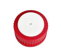 Moonetto Lot de 4 bouchons de remplissage de sécurité GL45 rouges à 1 port avec un trou pour bouteilles en verre, tube OD de 0,6 cm, kit complet