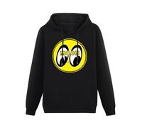Mooneyes Moon Equipped Logo Hoodies Long Sleeve Pullover Loose Hoody Sweatershirt M