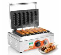 Moongiantgo 6 Pièces Machine à Gaufres en Acier Inoxydable 220V 1550W