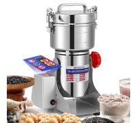 Moongiantgo 800g Moulin à Céréales Électrique avec Minuterie LED Moulin à Épices en Acier Inox Broyeur Ultrafin Moteur Commercial de 2500W 36000 RPM avec Protection Surcharge pour Grain, Épice, Herbe