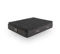 Moonia Grand Spring Black Matelas hybride à ressorts ensachés et viscoélastique Effet nuage Pillow Top Confort Hotel 5 étoiles 160 x 200 cm