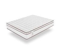 Moonia Matelas hybride 30 cm blanc, multizones de confort, technologie Core Spring, indépendance de couchages, 160 x 200 cm
