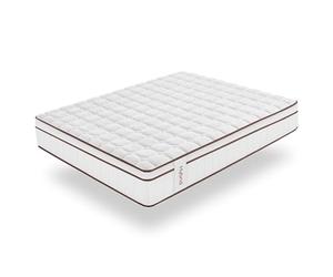 Moonia Matelas hybride 30 cm blanc, multizones de confort, technologie Core Spring, indépendance de couchages, 160 x 200 cm