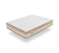 Moonia Matelas hybride 30 cm marron, multizones de confort, technologie Core Spring, indépendance de couchages, 140 x 190 cm