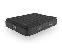 Moonia Grand Spring Black Matelas hybride à ressorts ensachés et viscoélastique Effet nuage Pillow Top Confort Hotel 5 étoiles 140 x 190 cm