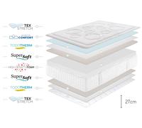 Moonia Viscoélastique Matelas Tempus Premier 140X200 cm Fermeté Medium