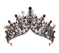 Moonight Couronne diadème avec strass Style princesse pour mariage et anniversaire Noir/doré