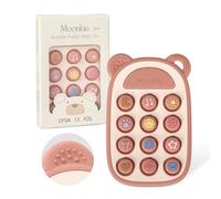 Moonkie Jouet Dentition Bébé, Téléphone Silicone pour Enfant, Pop It Jouets, Anneau Dentition Bebe, Sans BPA, Jeux Eveil, Jouet Bebe 3 Mois+, Cadeau Naissance Garcon & Fille(Blush)