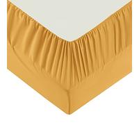 Moonlight Bedding Drap-housse de qualité supérieure en microfibre brossée douce et infroissable, résistant à la décoloration (180 x 200 cm) - Ocre - Super King size