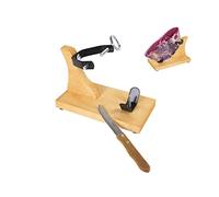 Moonlight JAMONERO Planche Support Mini pour Centres de Jambon Serrano et Ibérique Désossé + Couteau Cadeau-Mini Jamonero + Couteau-Table de coupe jamon.