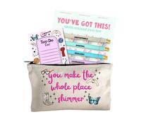 Moonlight Makers Funny Office Supplies Gift Set - You've Got This Pen Set, Tay-Do Notepad, You Make The Whole Place Shimmer Zipper Pouch - Cute Stationery Sets for Women, Gifts for Friends & Coworkers