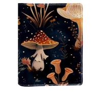 Moonlight Plantes Champignons Fleurs Couverture de livre remplaçable en cuir PU réutilisable Convient pour ordinateurs portables 148 x 210 mm