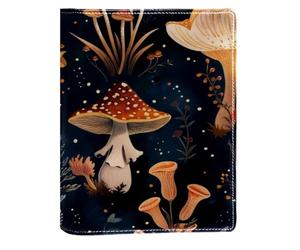 Moonlight Plantes Champignons Fleurs Couverture de livre remplaçable en cuir PU réutilisable Convient pour ordinateurs portables 148 x 210 mm