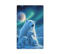 Moonlight Plaque murale vierge pour interrupteur mural Motif famille d'ours polaires 11,4 x 7 cm