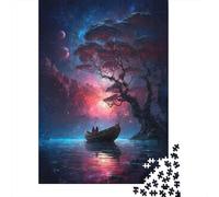 Moonlight Serenade Puzzle De 1000 Pièces pour Adultes, 38x26cm/1000pcs; pour Une Pause Calme en Intérieur; Pièces Blanches Faciles À Trier