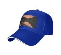 Moonlit Canoe Allagash River Print Neutral Sandwich Hat Style Fit All Year Round Adjustable Baseball Caps Snug Secure, bleu, Taille unique