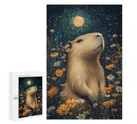 Moonlit Capybara Garden Puzzle 1000 Pièces Educa Jouet en Bois Cadeau Unique Décoration Intérieure Jeu Éducatif Challenge Toy Adultes Et Enfants À Partir De 14 Ans 1000 PCS