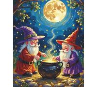 Moonlit Cauldron: 4x4 Dot Grid Notebook