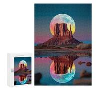 Moonlit Desert Reflections Puzzle 1000 Pièces Educa Jouet en Bois Cadeau Unique Décoration Intérieure Jeu Éducatif Challenge Toy Adultes Et Enfants À Partir De 14 Ans 300 PCS