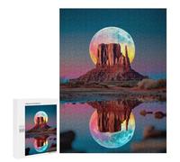 Moonlit Desert Reflections Puzzle 500 Pièces Educa Jouet en Bois Cadeau Unique Décoration Intérieure Jeu Éducatif Challenge Toy Adultes Et Enfants À Partir De 14 Ans 500 PCS