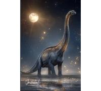 Moonlit Dinosaur Journal: A Magical Notebook Featuring a Realistic Dinosaur with Light Rays, Silver Glitter Stars, and a Glowing Moon - Perfect for ... Creativity, and Prehistoric Stargazing Dreams