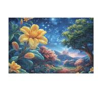 Moonlit Flower Tree Puzzle 1000 Pièces pour Adultes Vision Unique Educa Jeu De Réflexion Divertissement Créatif Cadeau Famille 1000 PCS