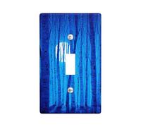 Moonlit Forest Plaque de protection pour interrupteur Motif bouleau bleu foncé pour décoration d'intérieur, accents muraux saisonniers, taille standard, idéal pour le salon