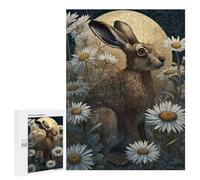 Moonlit Garden Hare Puzzle 500 Pièces Educa Jouet en Bois Cadeau Unique Décoration Intérieure Jeu Éducatif Challenge Toy Adultes Et Enfants À Partir De 14 Ans 500 PCS