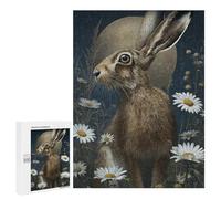 Moonlit Hare in Daisies-1 Puzzle 1000 Pièces Educa Jouet en Bois Cadeau Unique Décoration Intérieure Jeu Éducatif Challenge Toy Adultes Et Enfants À Partir De 14 Ans 500 PCS