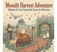 Moonlit Harvest Adventure: Coloring Book for Adults & Teens Featuring Cute Ghosts, Skeletons & Cozy Countryside Scenes for Relaxation, (Cozy Spaces Coloring)