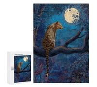 Moonlit Jungle Leopard Puzzle 1000 Pièces Educa Jouet en Bois Cadeau Unique Décoration Intérieure Jeu Éducatif Challenge Toy Adultes Et Enfants À Partir De 14 Ans 300 PCS