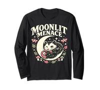 Moonlit Menace Opossum Lune Goth cottagecore Manche Longue