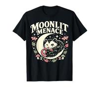 Moonlit Menace Opossum Lune Goth cottagecore T-Shirt