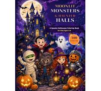 Moonlit Monsters & Haunted Halls: A Spooky Halloween Coloring Book for Kids Ages 6-8