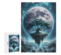 Moonlit Mystique Island Lot de 300 puzzles pour adultes - Jeu de réflexion, compétition de vitesse, jeu difficile, idée cadeau 300 pièces