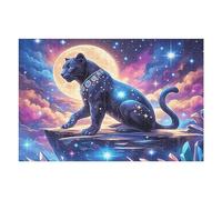 Moonlit Panthère Noire 1000 Pieces Casse tête Expert Confirmé en Carton sans Déformation Animal Animal de Compagnie Très Difficile Niveau Expert Jeu De Société Collection Cadeau Premium 1000 PCS