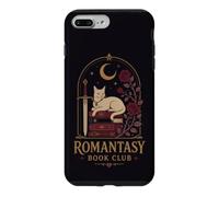 Moonlit Romantasy Book Club Lecteur Chat et Roses Vibe Coque pour iPhone 7 Plus/8 Plus