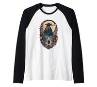 Moonlit Ronin Wanderer Samouraï Japonais Fleurs de Cerisier Japon Manche Raglan
