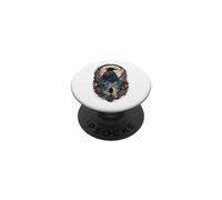 Moonlit Ronin Wanderer Samouraï Japonais Fleurs de Cerisier Japon PopSockets PopGrip Adhésif