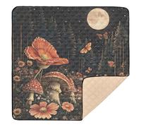 Moonlit Safari Fantasy Art Tapis de gymnastique et d'activités doux rembourré pour bébé et enfant 127 x 127 cm
